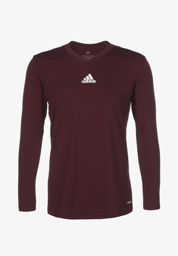 adidas Performance TEAM BASE TEE - Long sleeved top - maroon