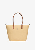 Tommy Hilfiger TH MONOGRAM RAFFIA TOTE BAG - Tote bag - natural raffia