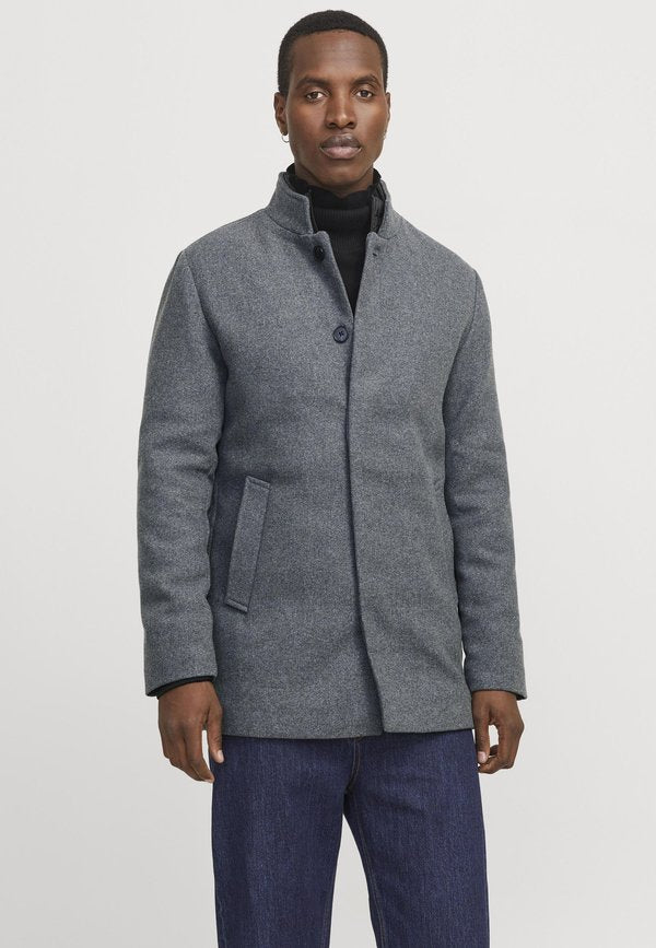 Jack & Jones JWHDUANE WOOL JACKET - Winter coat - dark grey melange
