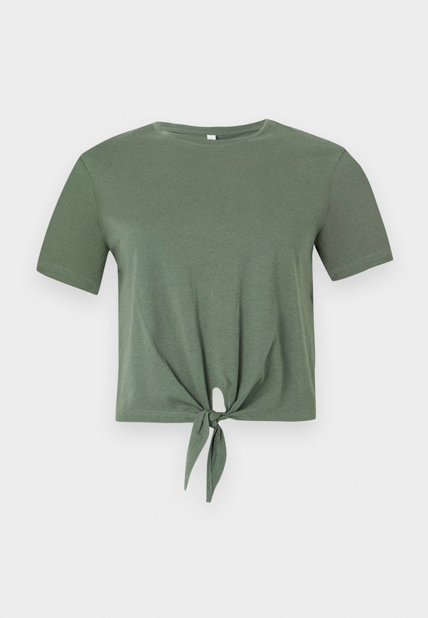 ONLY ONLMAY SHORT KNOT BOX - Print T-shirt - laurel wreath