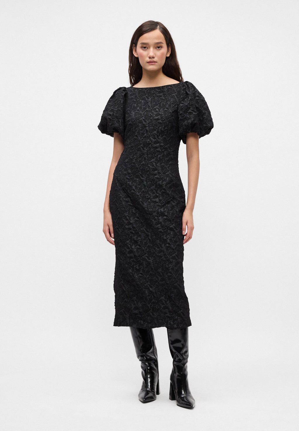 Gina Tricot PUFF SLEEVE MIDI DRESS
