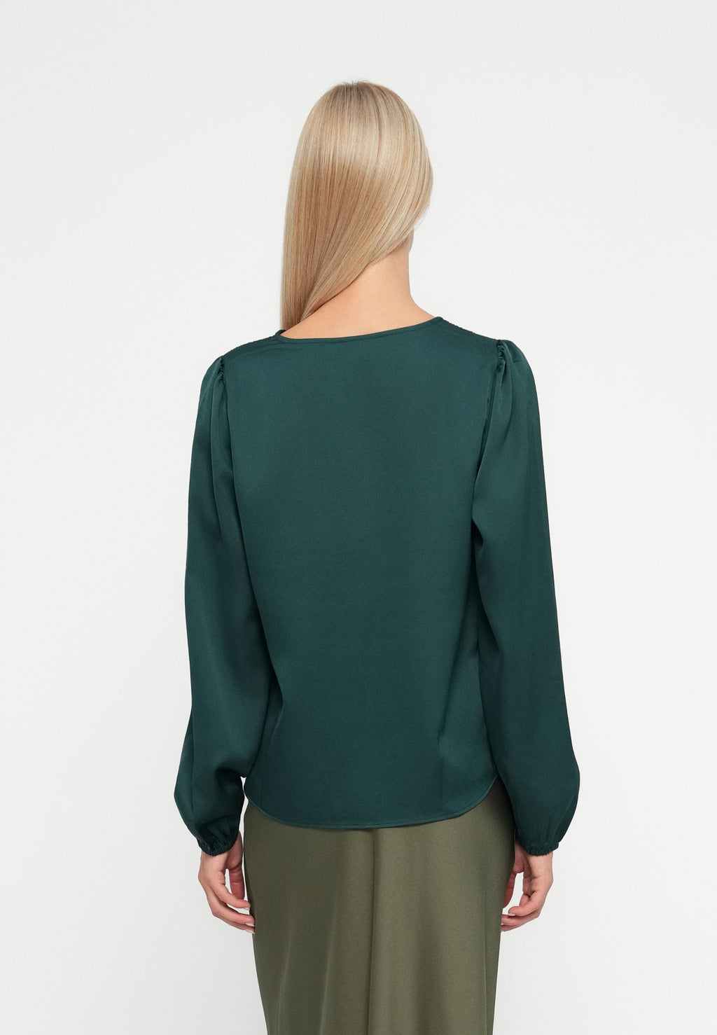 VILA VIELLETTE L/S SMOCK SATIN TOP - NOOS