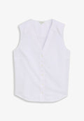 TOM TAILOR BLOUSE TOP SLUB STRUCTURE - Top - white