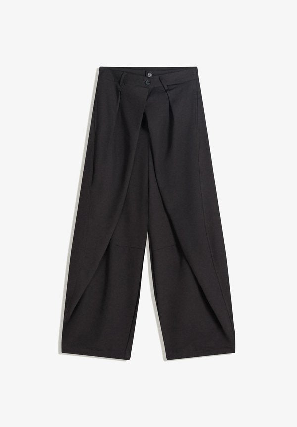 Bershka Trousers - black