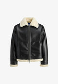 Jack & Jones Aviator Aviator - Faux leather jacket - black