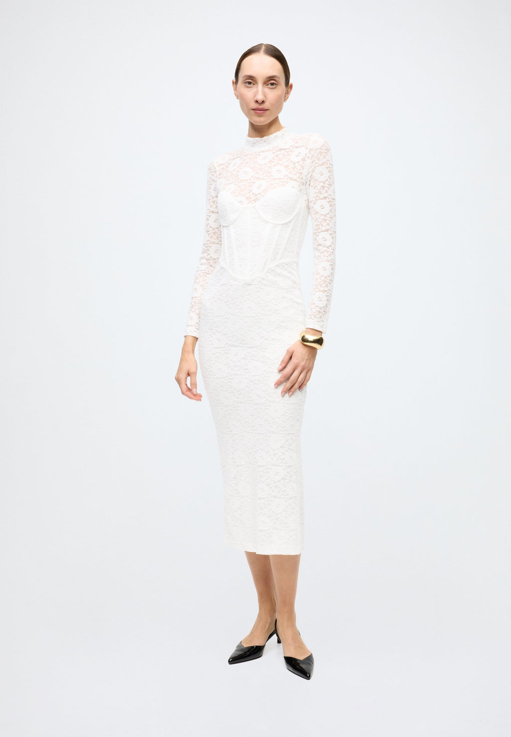 Bardot CARMEN LACE CORSET MIDI DRESS