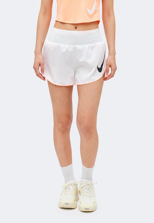 Nike Performance TEMPO  - Sports shorts - white/orange pulse/black