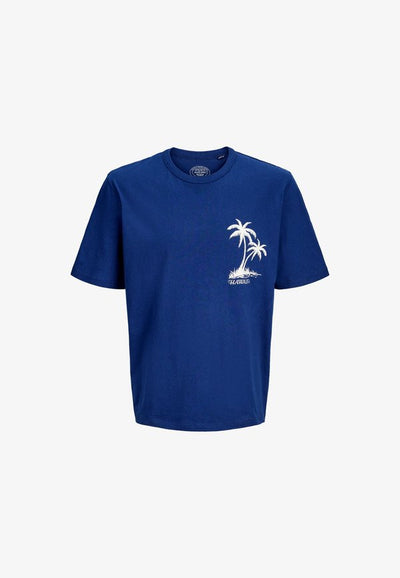 Jack & Jones JACK & JONES T-SHIRT BLUOCEAN KURZARMSHIRT - Print T-shirt - blau
