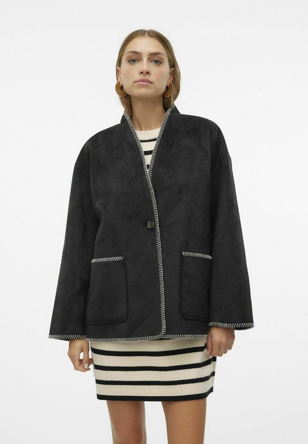 Vero Moda VMLIVA - Faux leather jacket - black