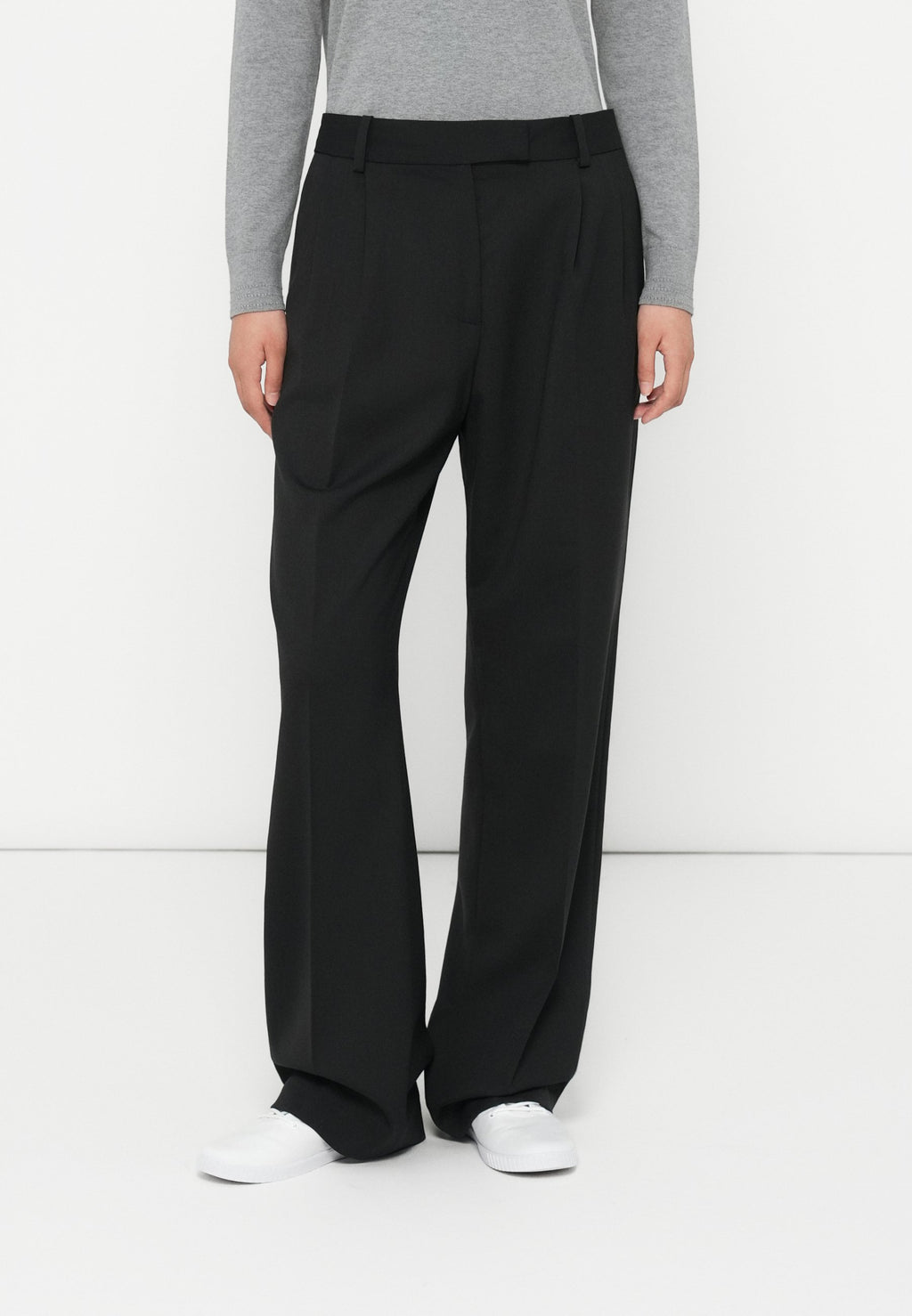 TIMELESS WOOL BLEND RELAXED STRAIGHT TROUSERS Media 3