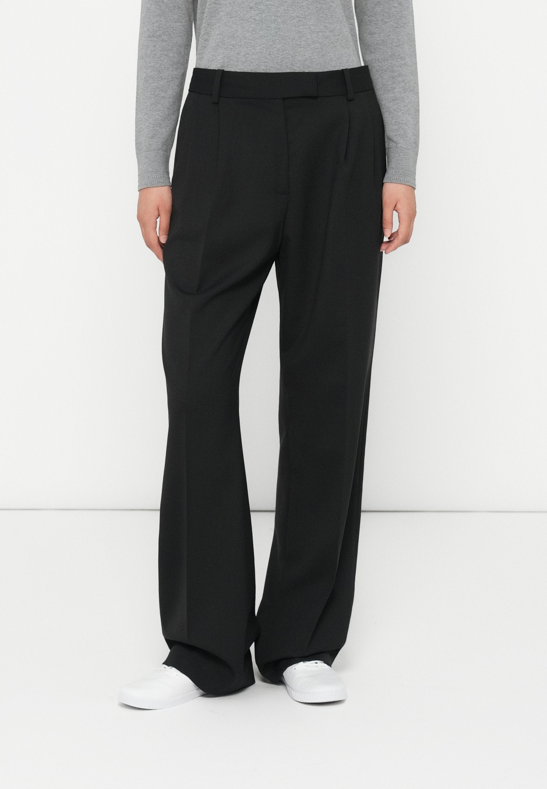 TIMELESS WOOL BLEND RELAXED STRAIGHT TROUSERS Media 3