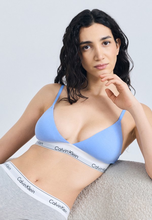 Calvin Klein Underwear TRIANGLE ICON - Triangle bra - blue descent