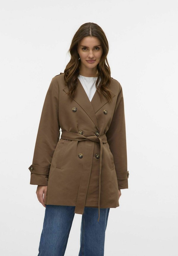 Vero Moda VMCHLOE - Trenchcoat - chocolate chip
