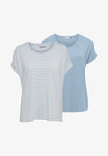 ONLY MOSTER 2 PACK - Print T-shirt - cashmere blue w  cd stripes