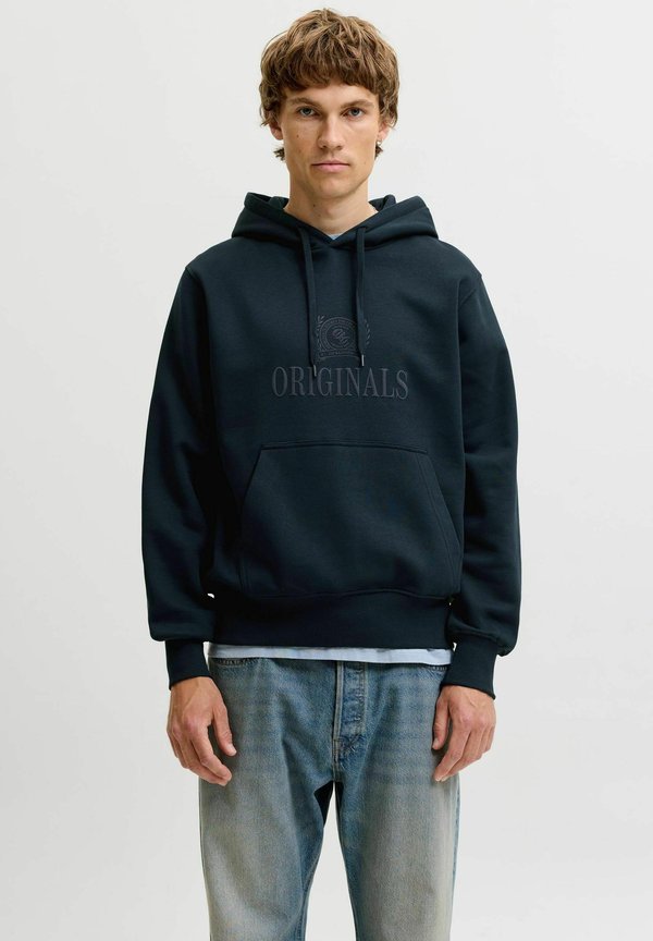 Jack & Jones JORFREDERIKSBERG MONOGRAM HOOD - Hoodie - sky captain