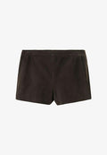 Mango Leather trousers - brown