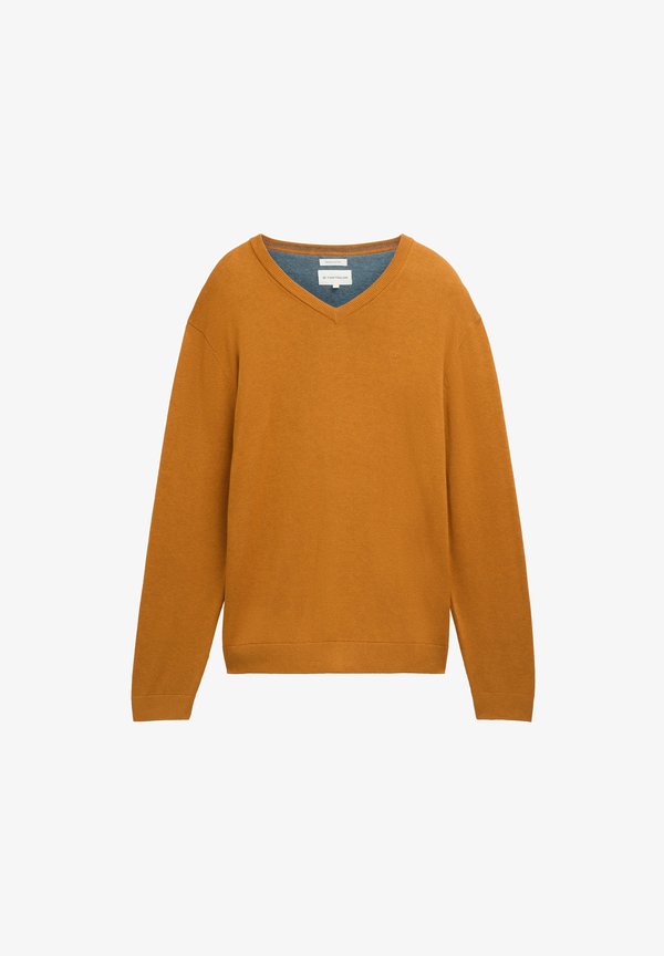 TOM TAILOR V-NECK - Jumper - orange