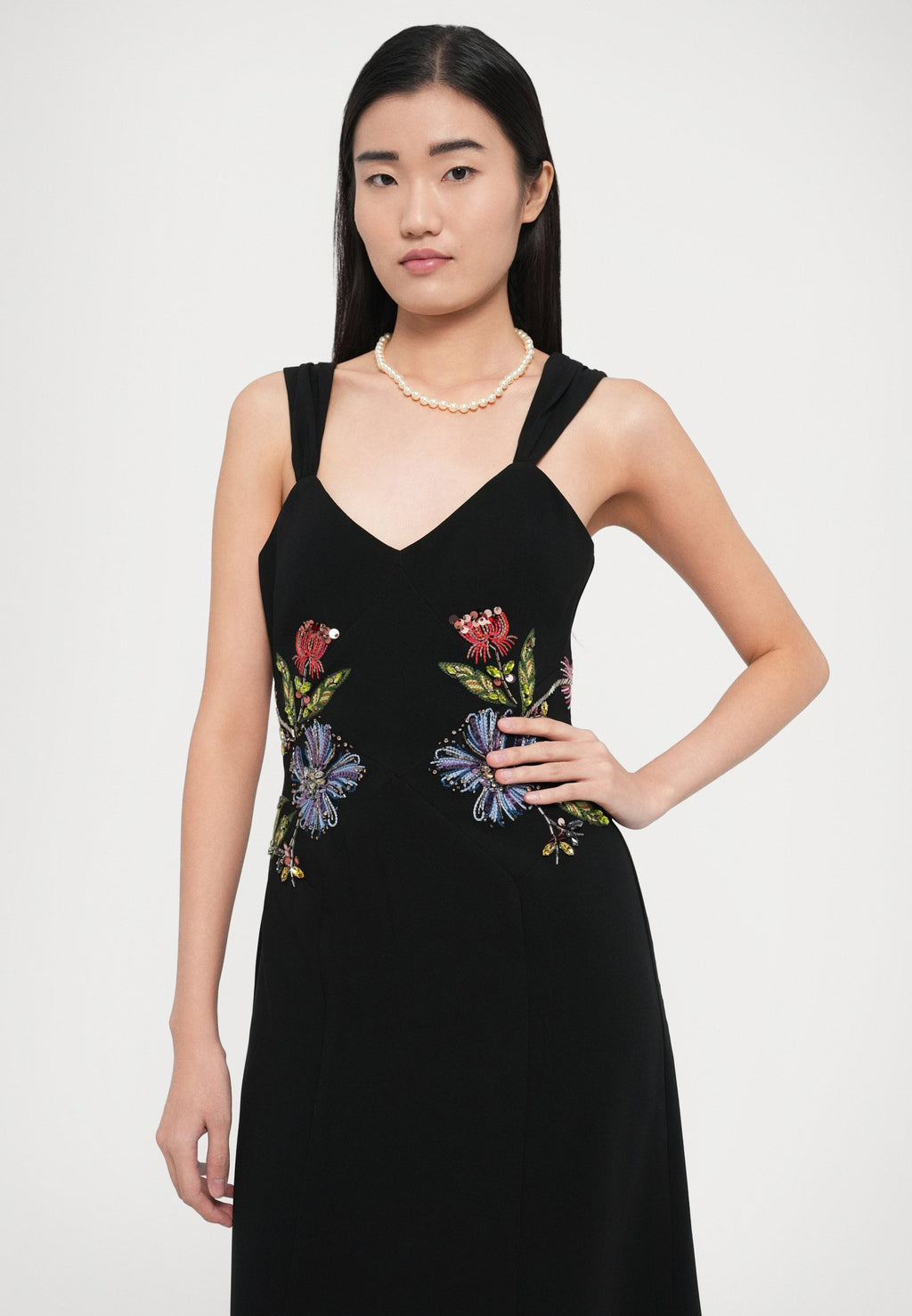 Cinq à Sept FLORAL MIXED MEDIA ANDRE DRESS