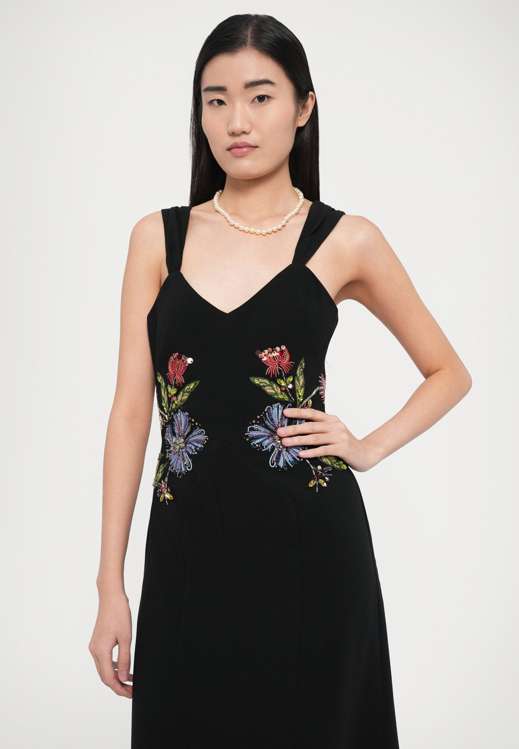 Cinq à Sept FLORAL MIXED MEDIA ANDRE DRESS
