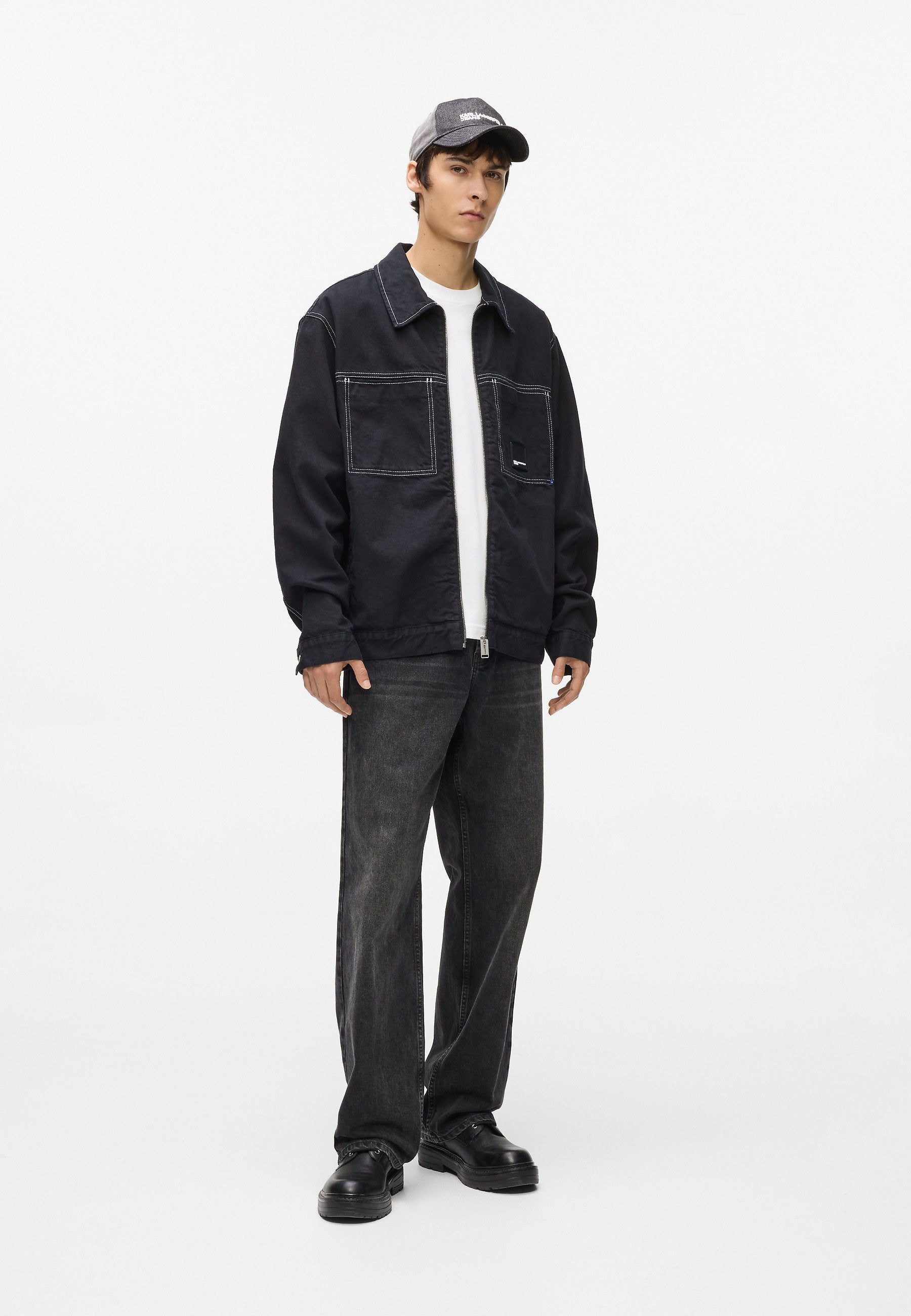 CONTRAST STITCH JACKET Media 2