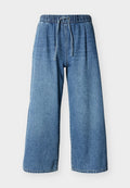 Vero Moda Petite VMVALERIA PULL UP JEANS - Wide Leg - medium blue denim