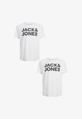 Jack & Jones LOGO PLUS SIZE RUNDHALS KURZARM ECORP 2PACK - Print T-shirt - weiß