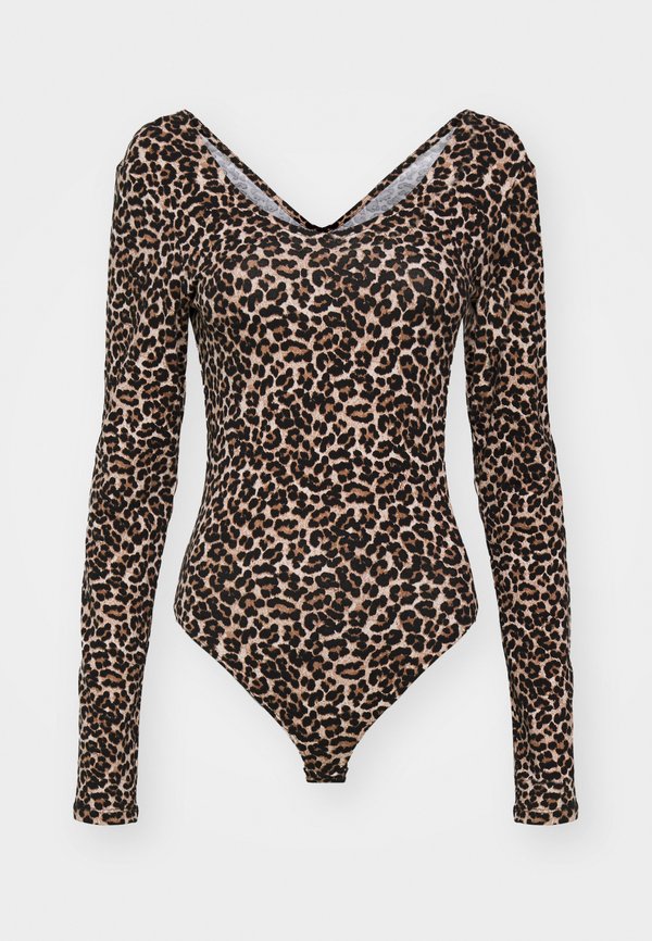 ONLY ONLLIVE LOVE U NECK BODY  - Long sleeved top - ginger root