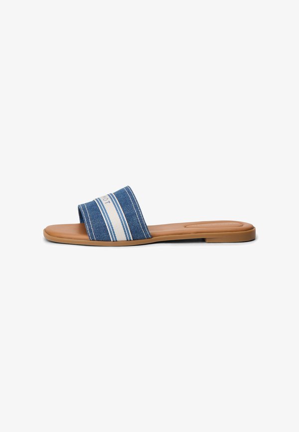 Tommy Hilfiger CANVAS DENIM WEBBING STRAP MULES - Mules - blue denim