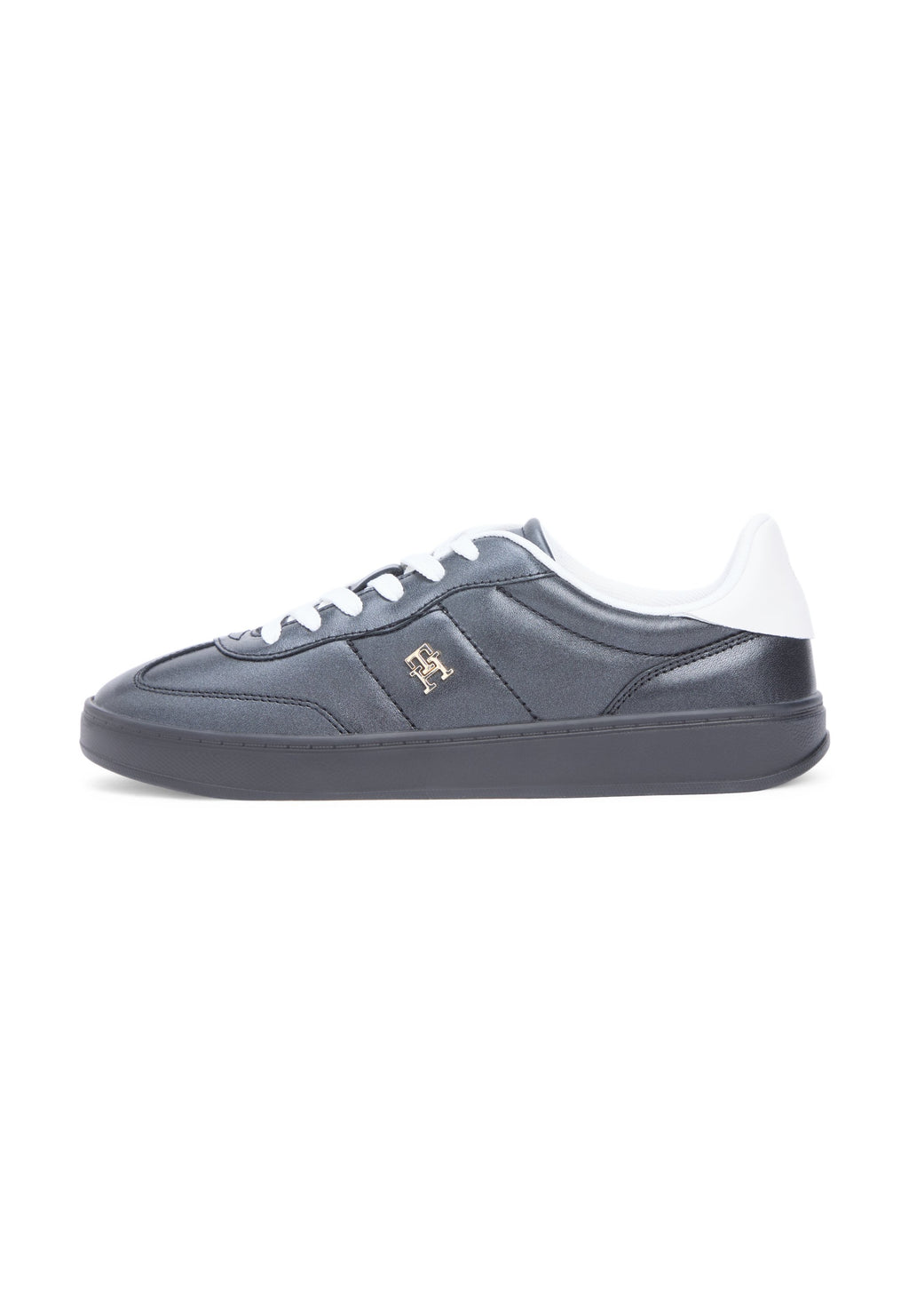 TH MONOGRAM METALLIC TRAINERS WITH LEATHER Media 1