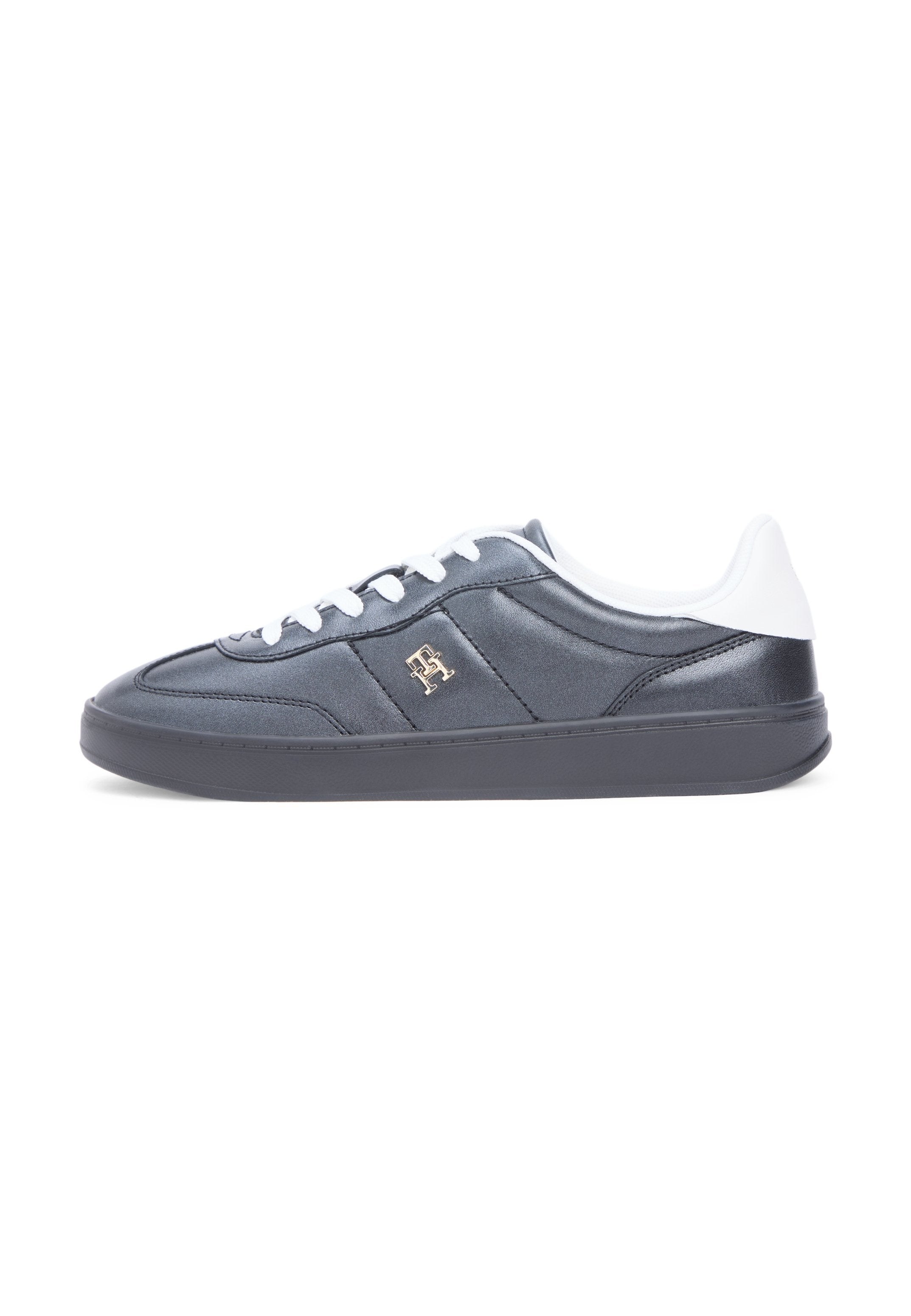 TH MONOGRAM METALLIC TRAINERS WITH LEATHER Media 1