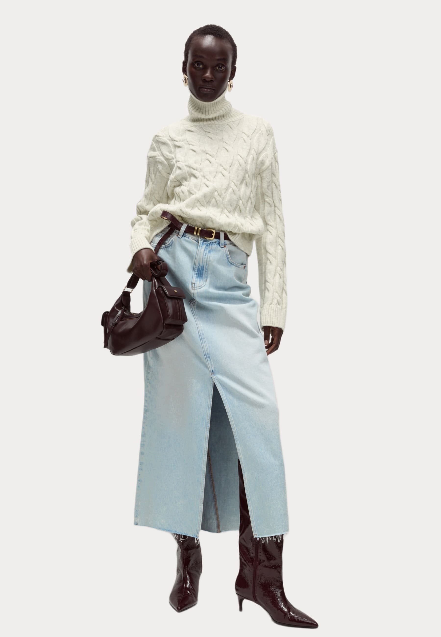 Marks & Spencer CABLE ROLL NECK