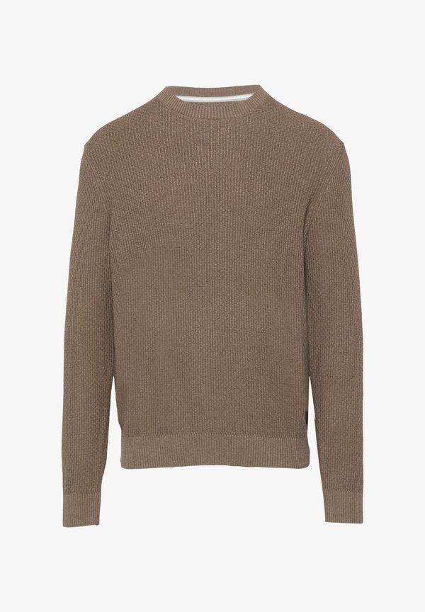 s.Oliver MIT MUSTERSTRUKTUR - Jumper - cognac