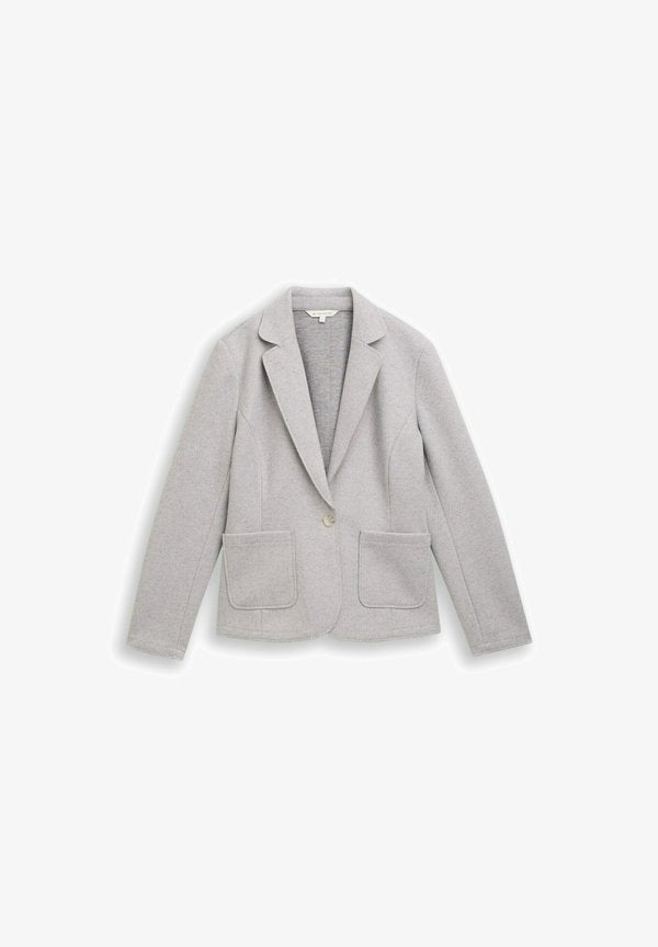 TOM TAILOR TOM TAILOR BLAZER SLIM FIT BLAZER IN MELANGE-OPTIK - Blazer - medium silver grey melange