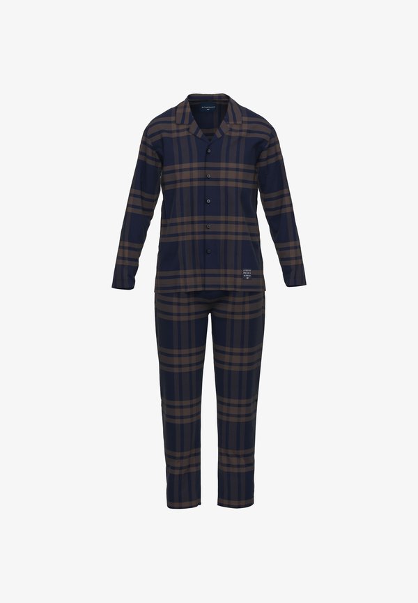 TOM TAILOR Pyjama set - braun dunkel karo
