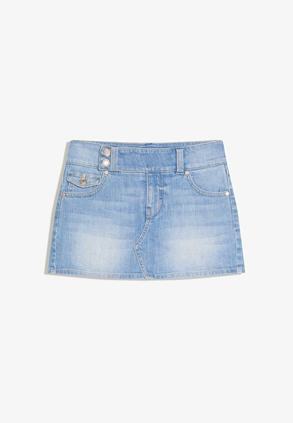 Bershka SKORT - A-line skirt - light blue