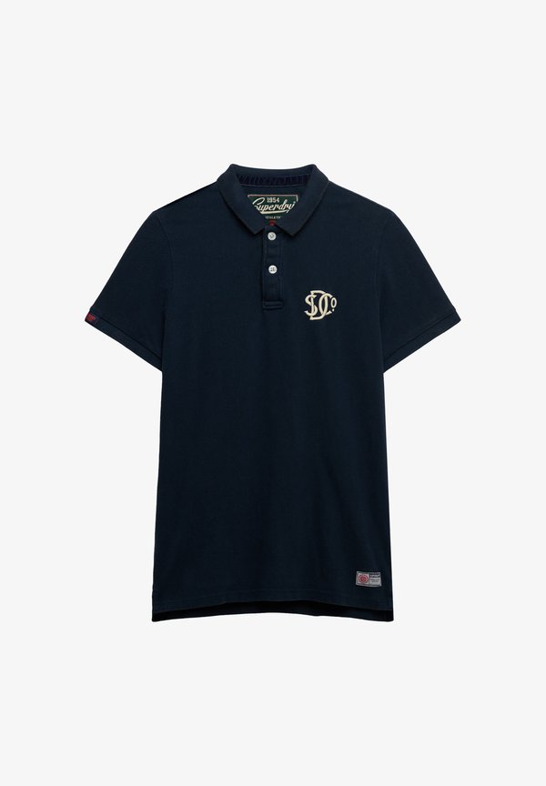 Superdry & Co VINTAGE ATHLETIC EMBROIDERED  - Polo shirt - eclipse navy