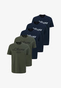 s.Oliver 5 Pack - Print T-shirt - blau   grün