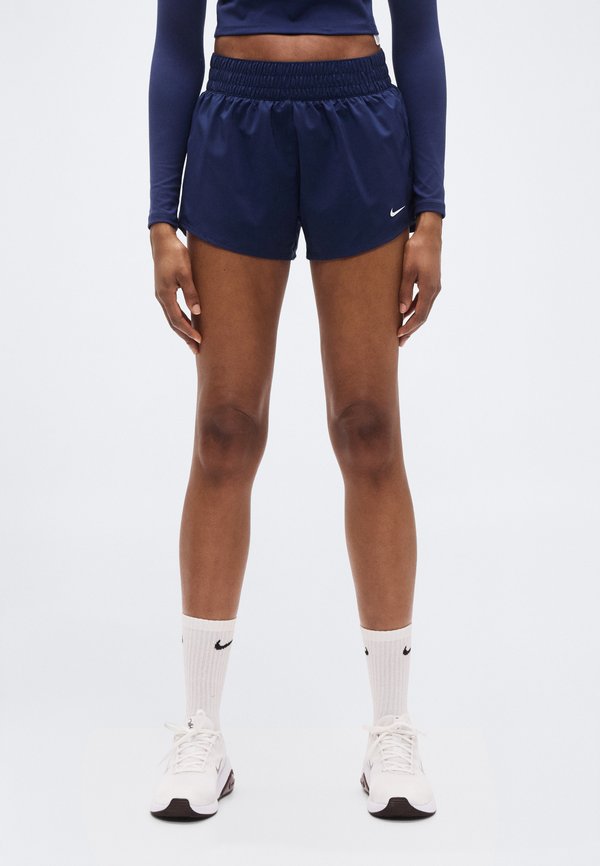 Nike Performance W NK ONE DF MR 3IN BR SHORT - Sports shorts - midnight navy/white