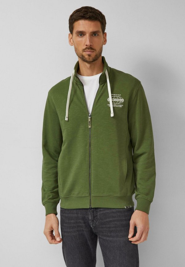 s.Oliver Zip-up sweatshirt - olivgrün