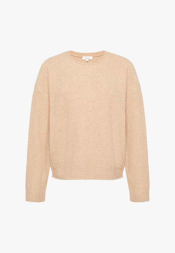 s.Oliver AUS BOUCLÉ - Jumper - hellbraun