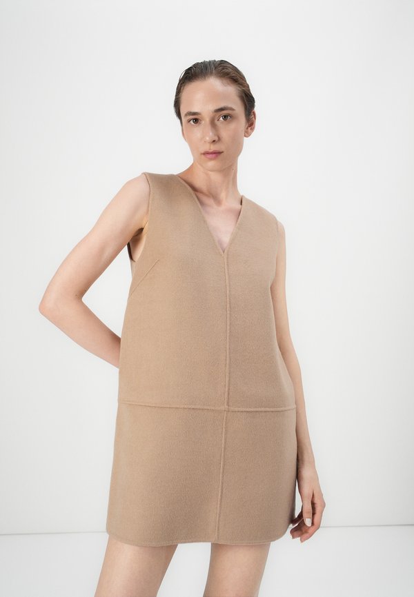 Calvin Klein DOUBLEFACE V NECK MINI SHIFT
