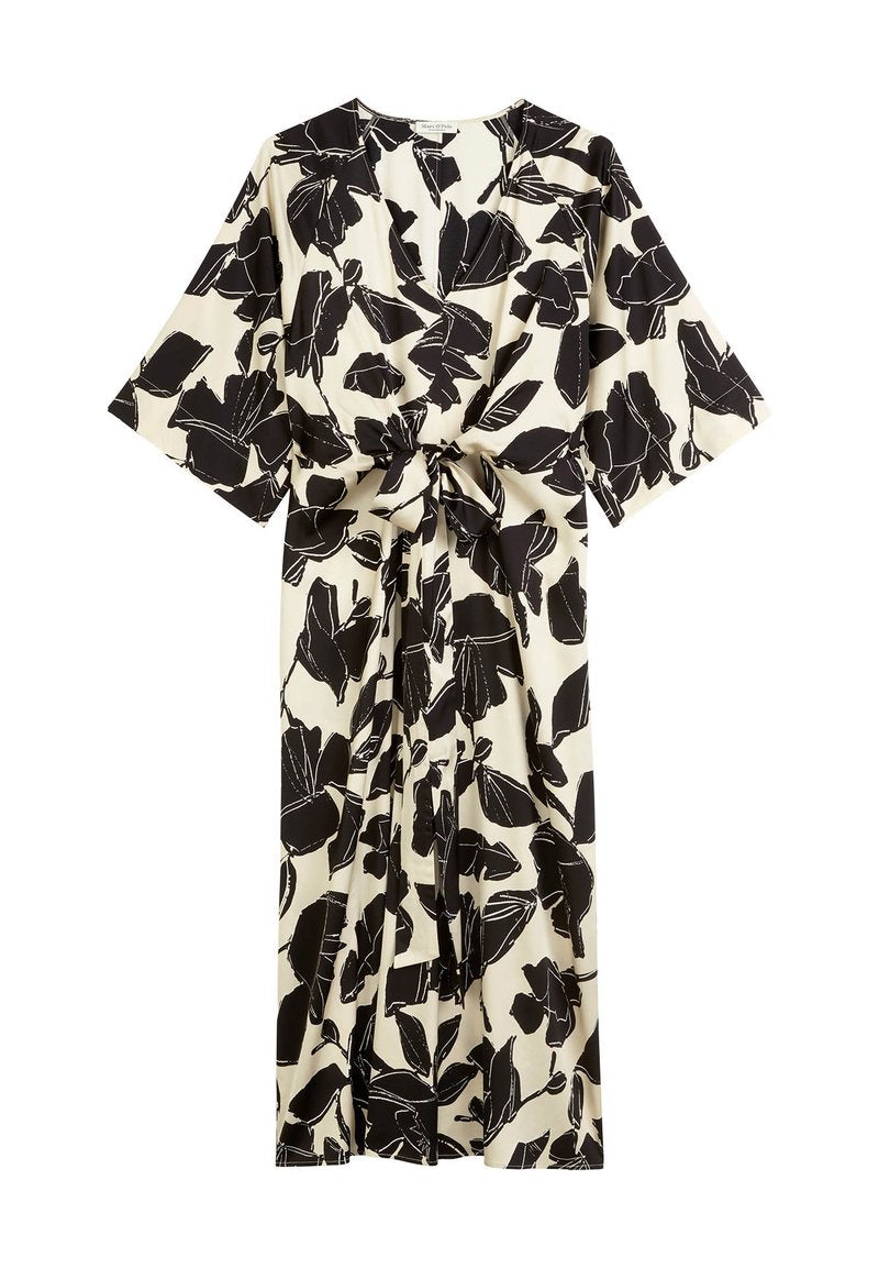 WRAP-STYLE LONG LENGTH MEDIUM RAGLAN SLEEVES PRINTED Media 1
