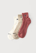 New Balance LOGO SEASONAL ANKLE UNISEX 3 PACK - Socks - stone/off-white/mottled brown