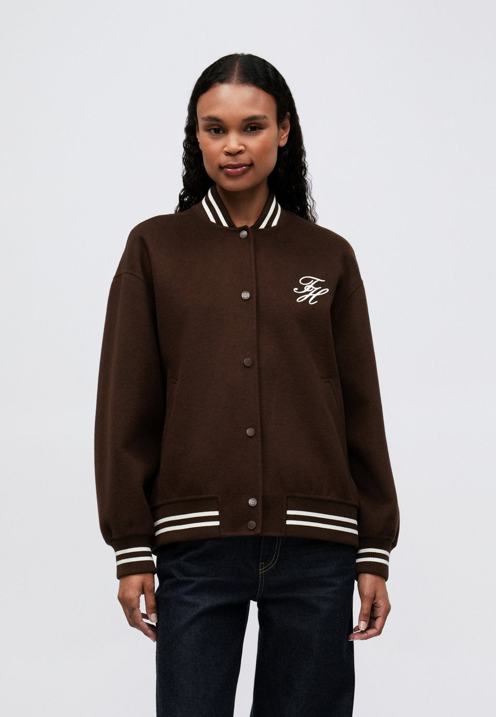 DOUBLE-FACED WOOL BLEND BOMBER JACKET Media 3