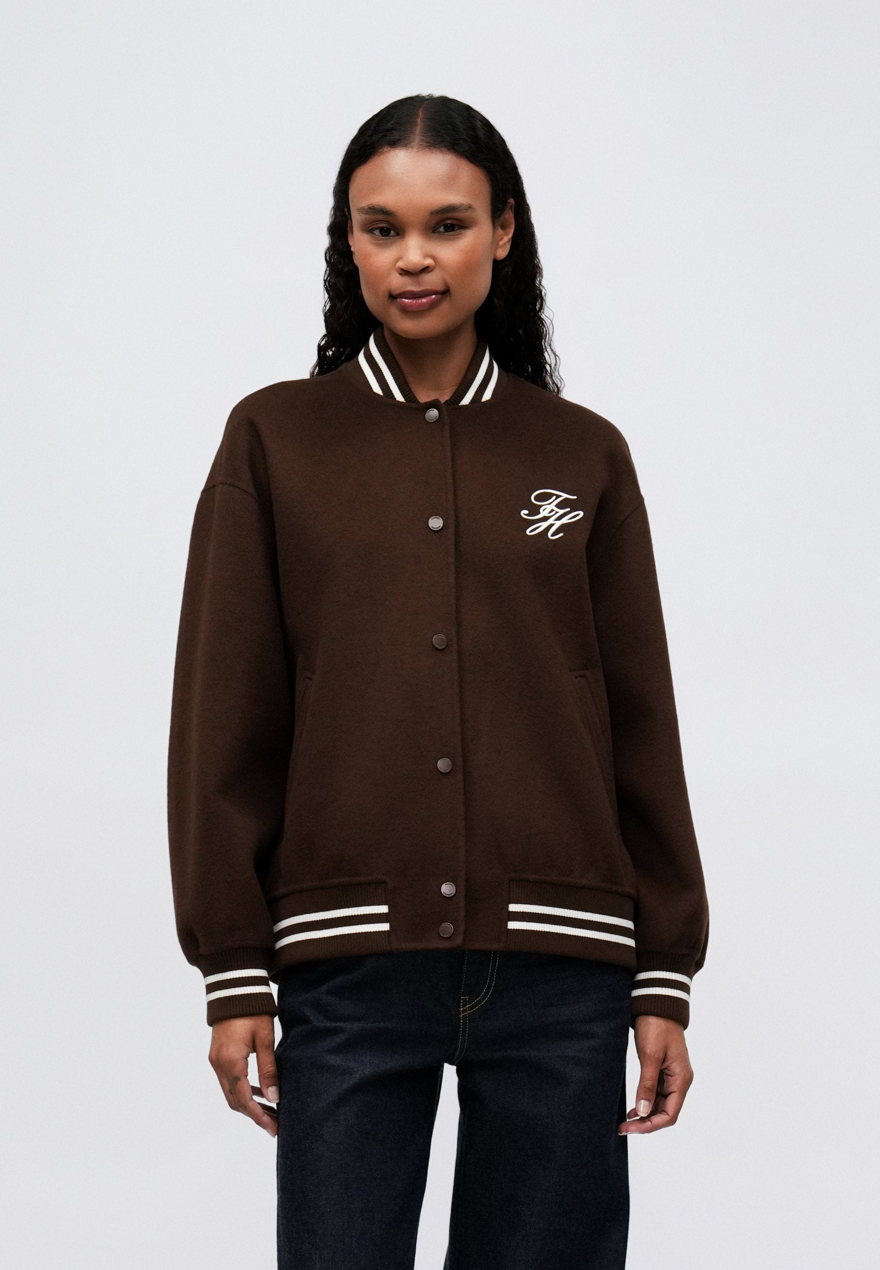 DOUBLE-FACED WOOL BLEND BOMBER JACKET Media 3