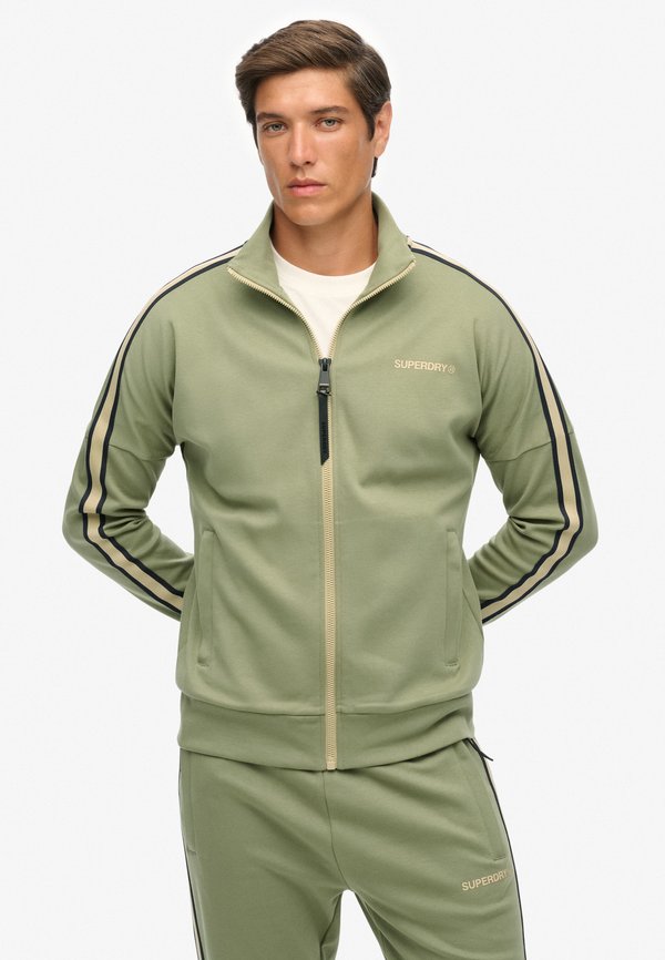 Superdry & Co TECH CULT LOOSE TRACK - Zip-up sweatshirt - oil green