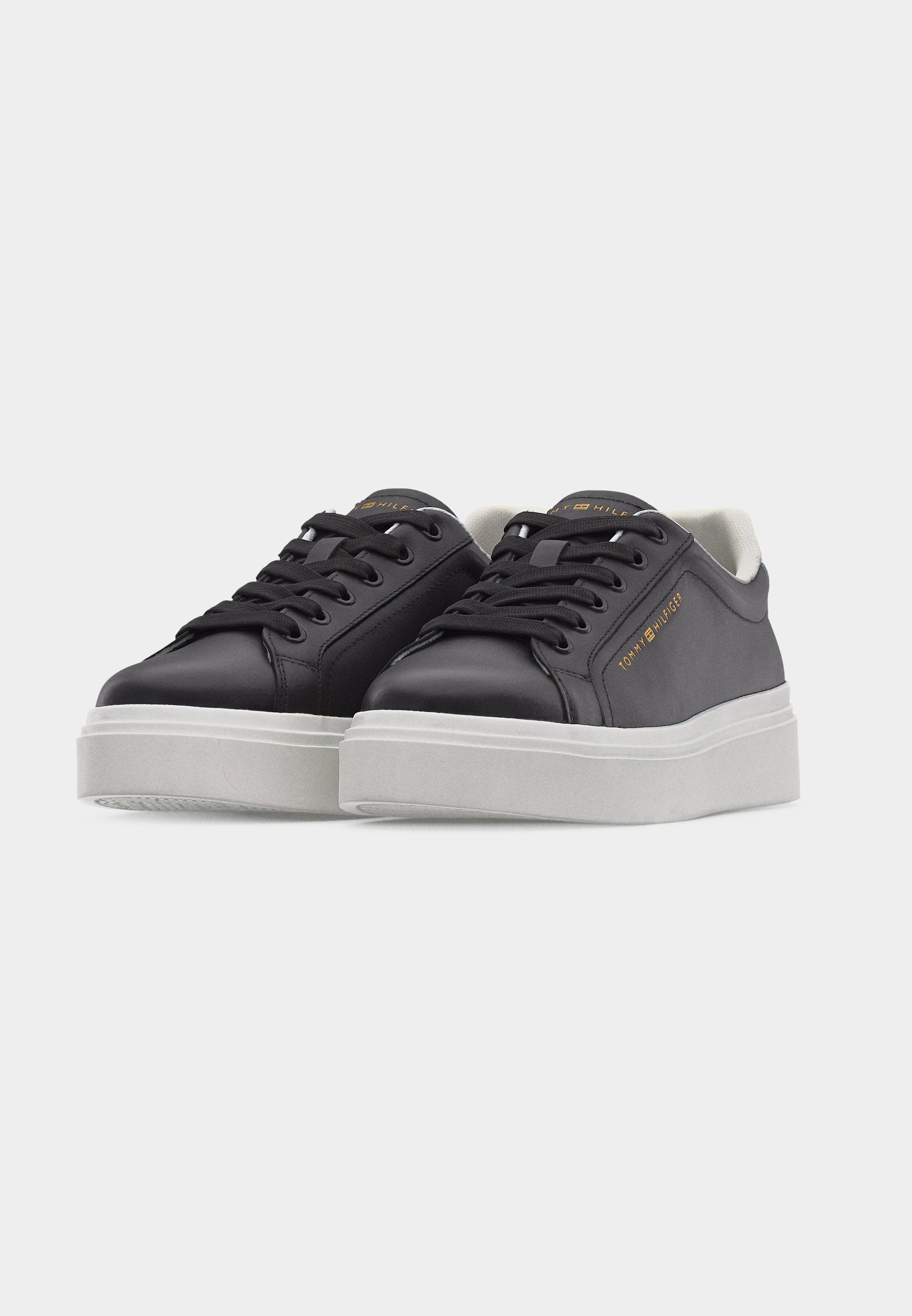 LOGO LEATHER PLATFORM CUPSOLE TRAINERS Media 3