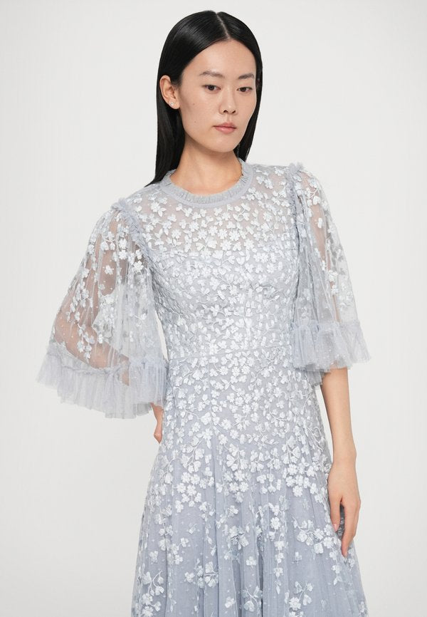 Needle & Thread SCATTER BLOSSOM ROUND NECK GOWN