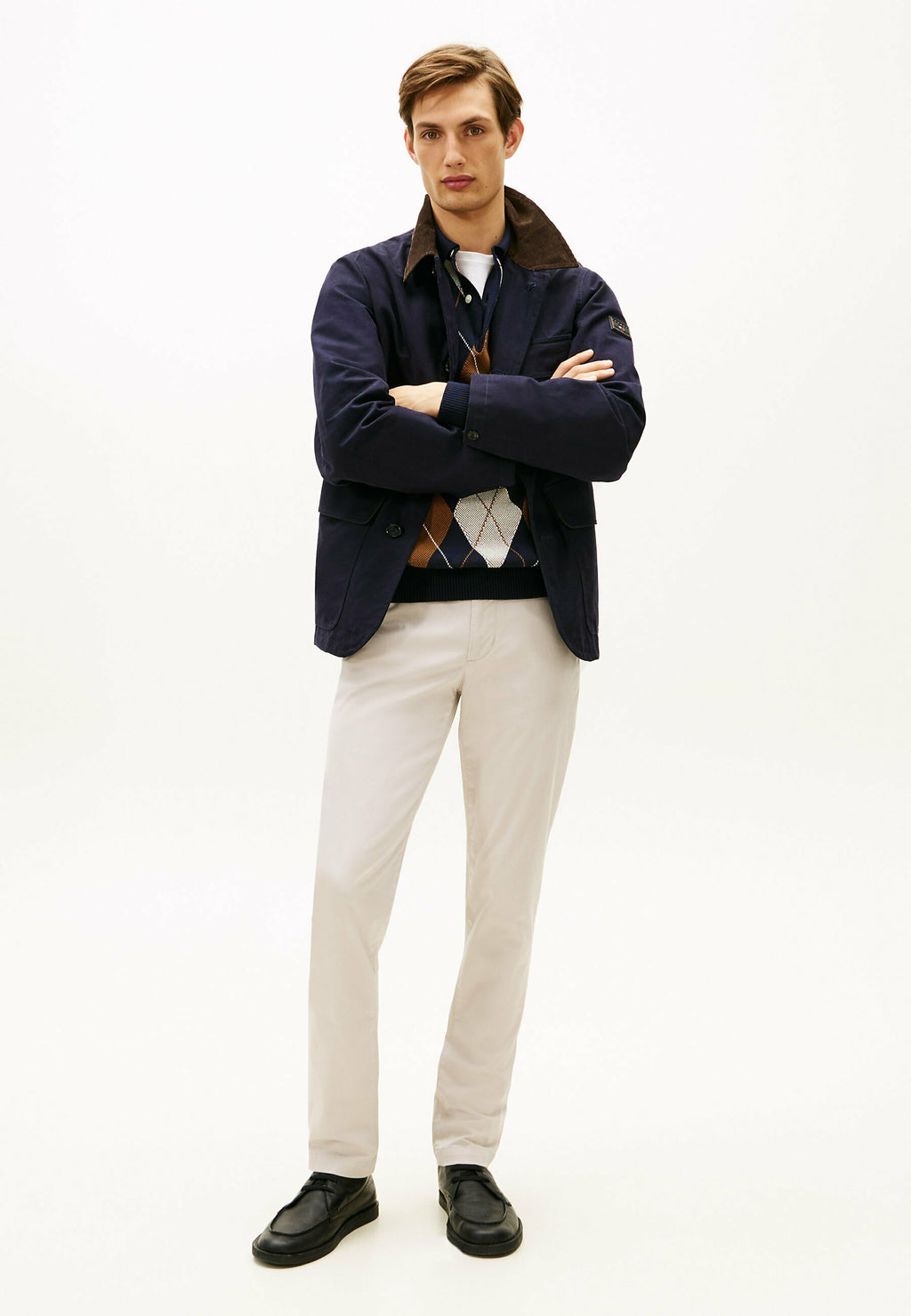 BLEECKER TEXTURED PRINT SLIM TROUSERS Media 2
