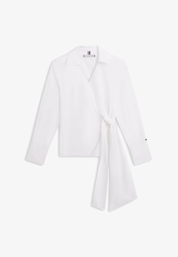 Tommy Hilfiger WRAP KNOT  - Blouse - optic white